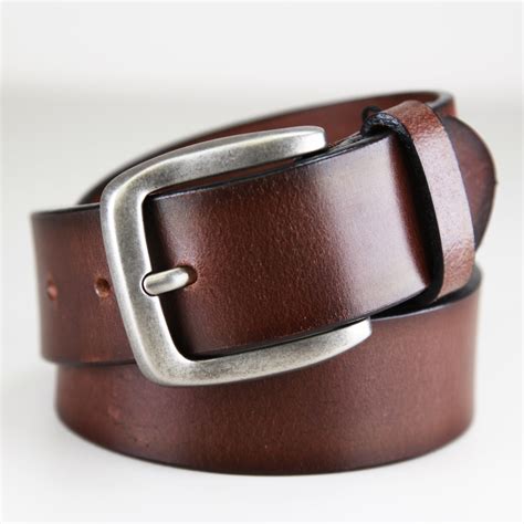 Leather belt .